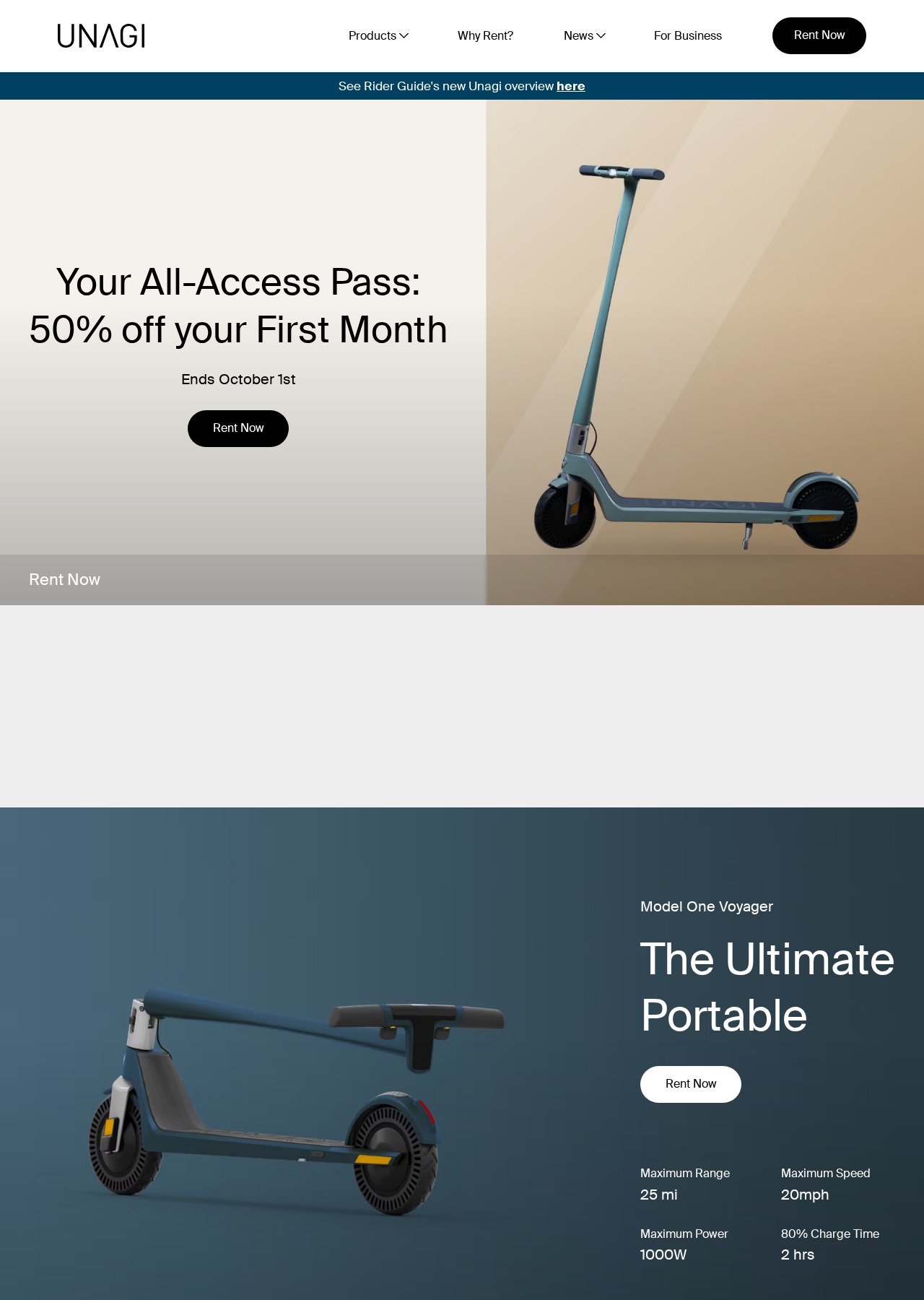 UnagiScooters.com website project