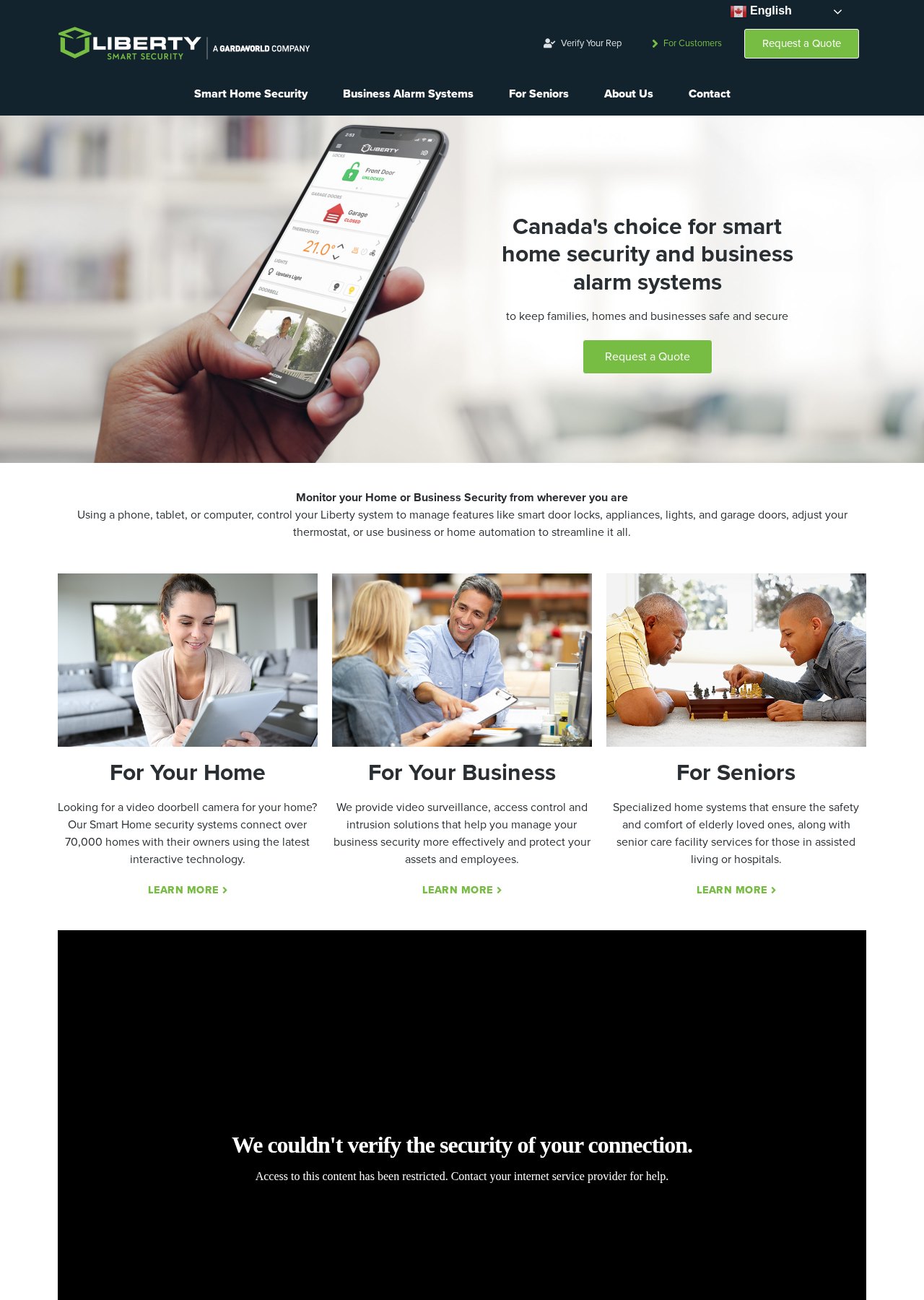 LibertySecurity.ca website project