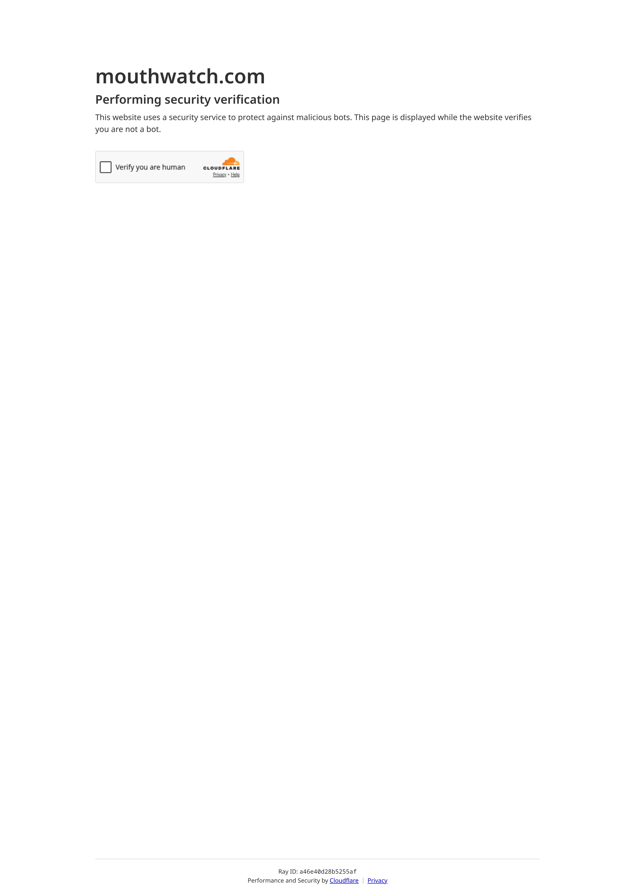 MouthWatch.com website screenshot