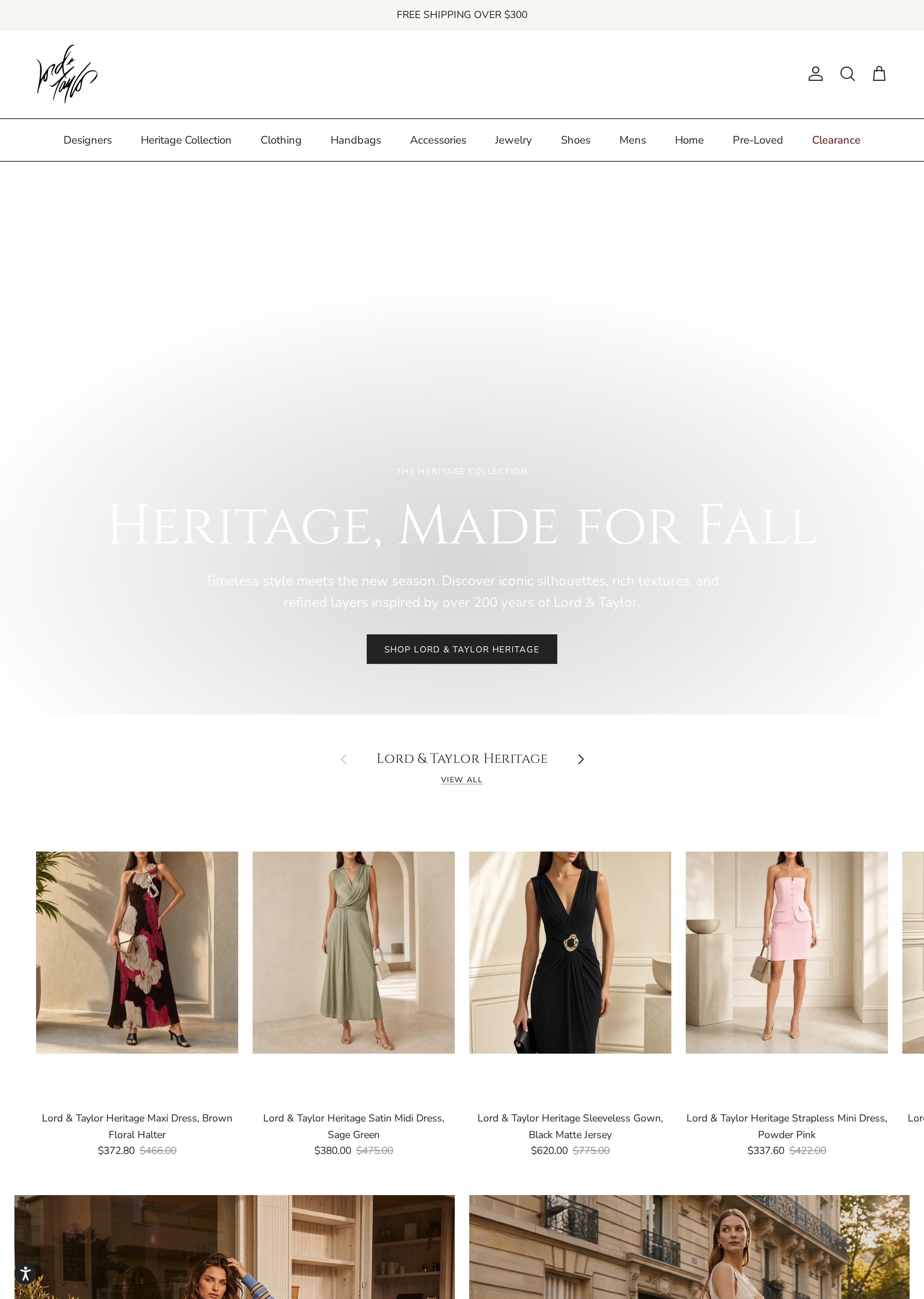 LordAndTaylor.com website screenshot