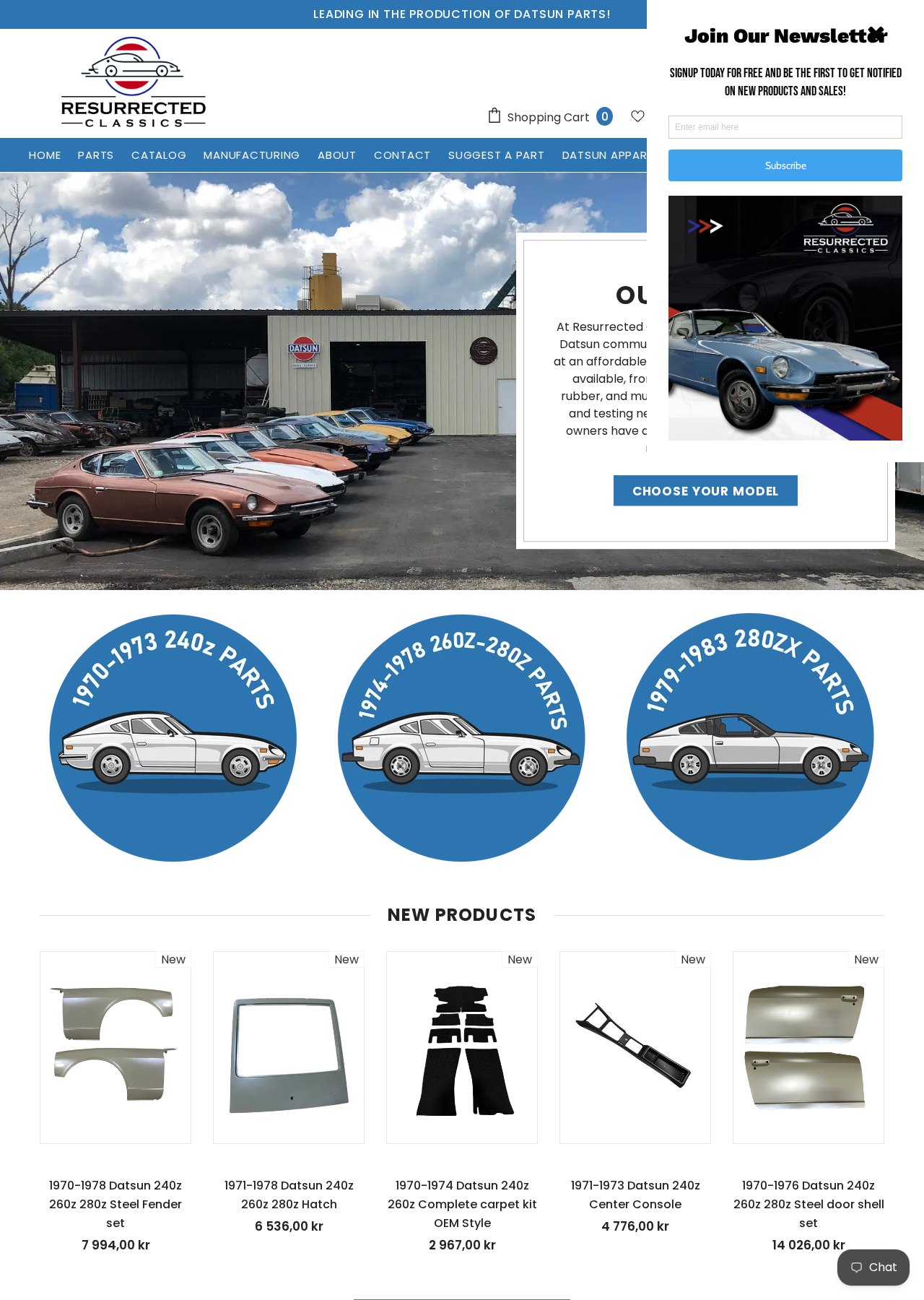 ResurrectedClassics.com website project