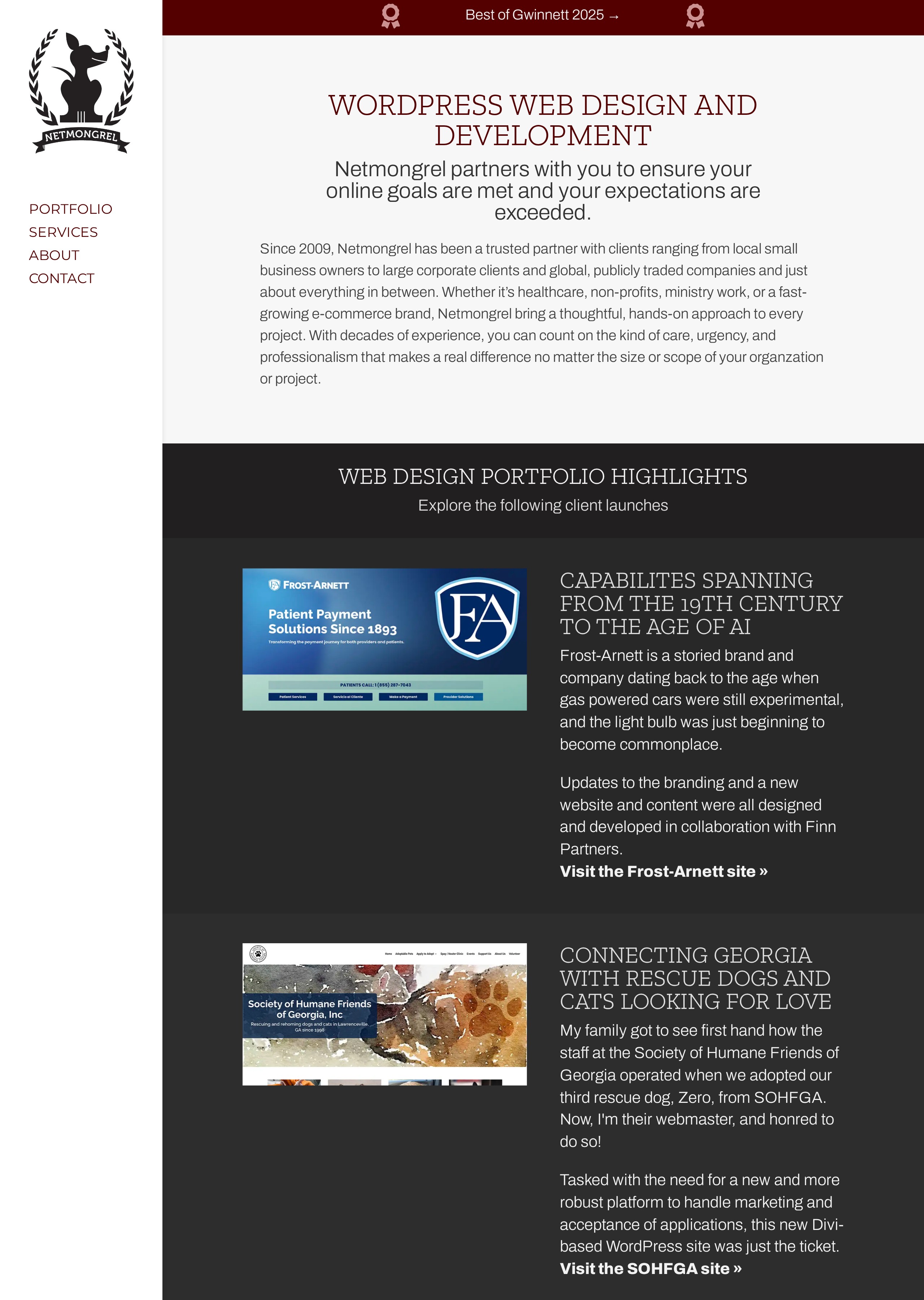 Netmongrel.com website screenshot