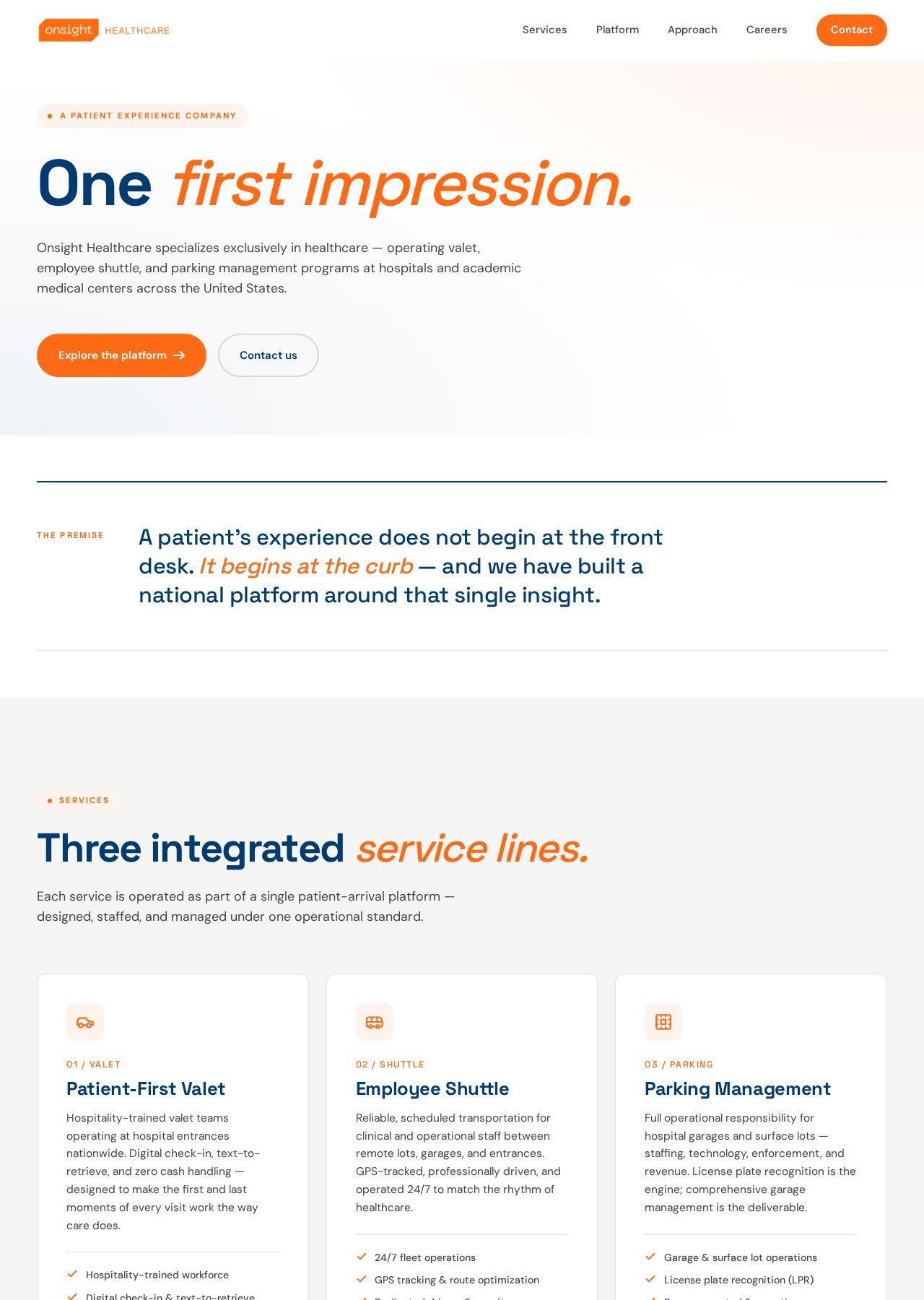 Onsight.Healthcare website project