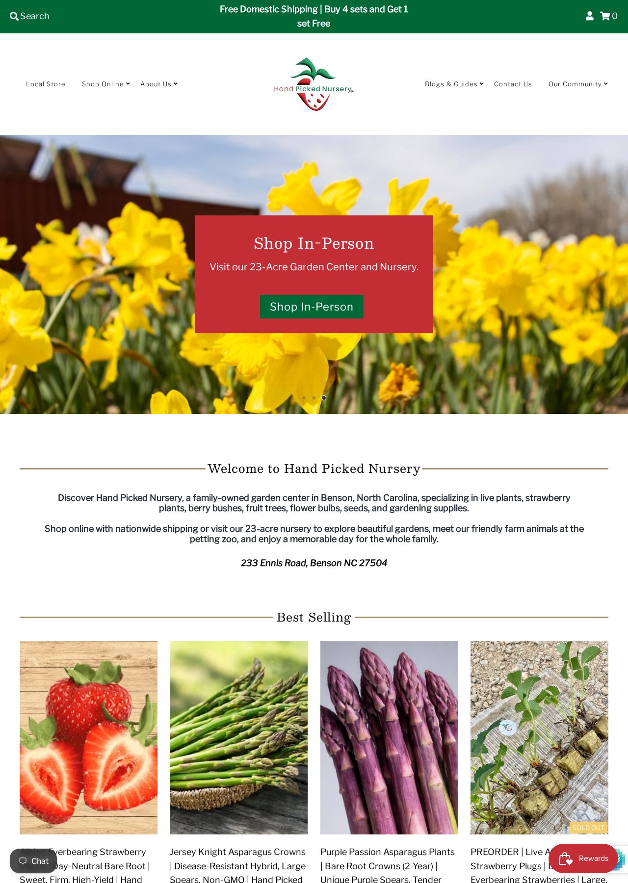 HandPickedNursery.com website project