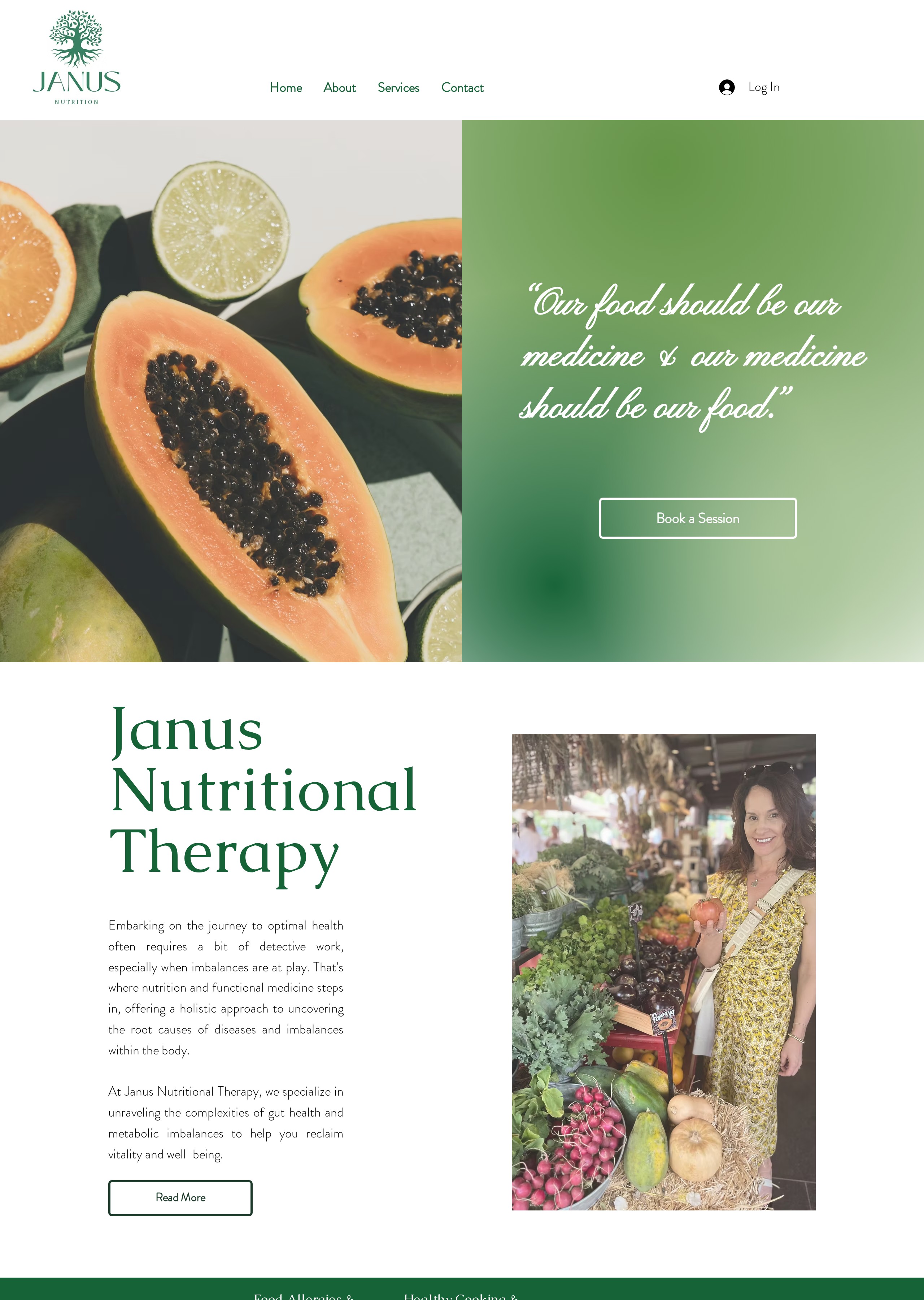 Janus-Nutrition.com website screenshot