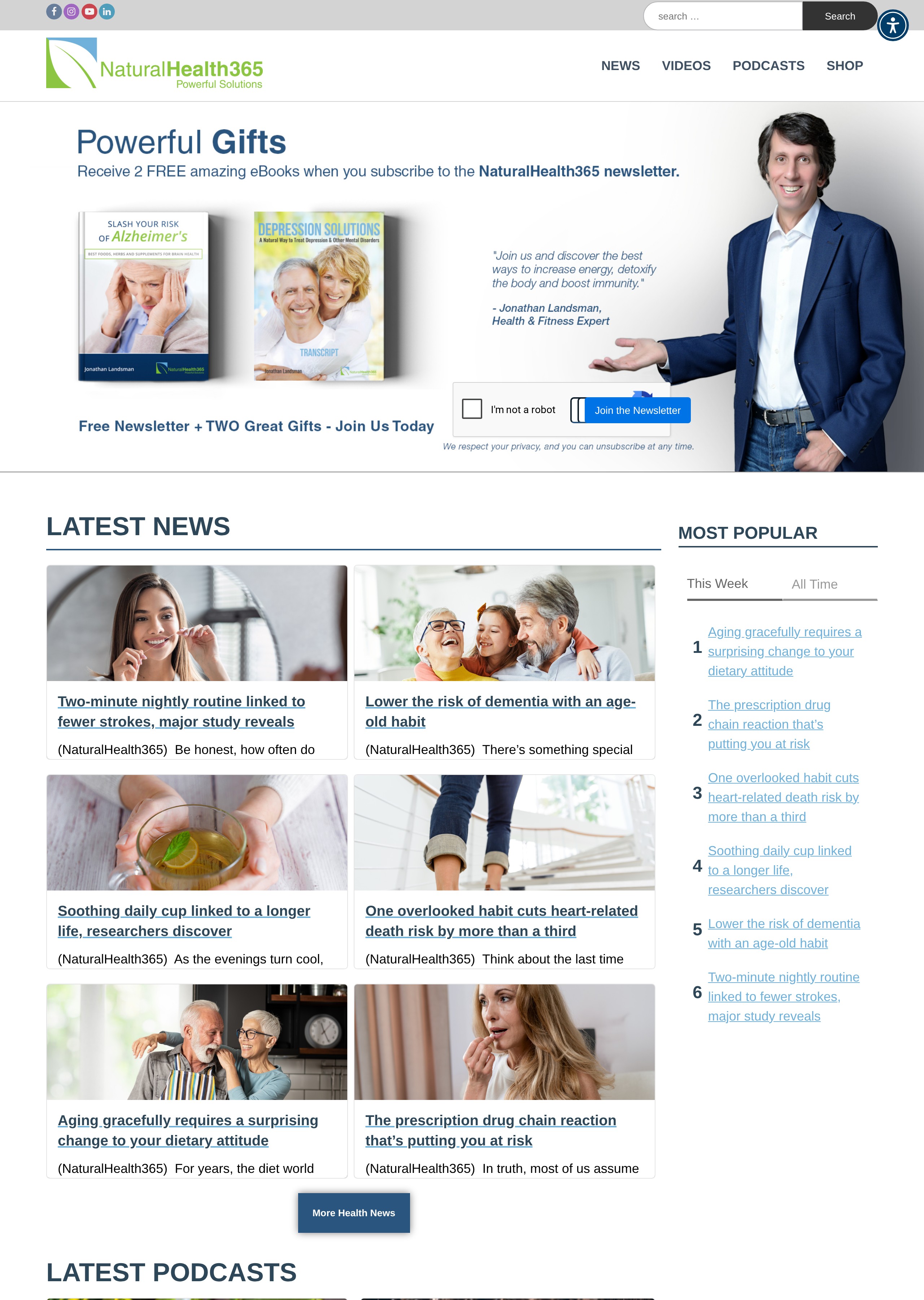 NaturalHealth365.com website screenshot