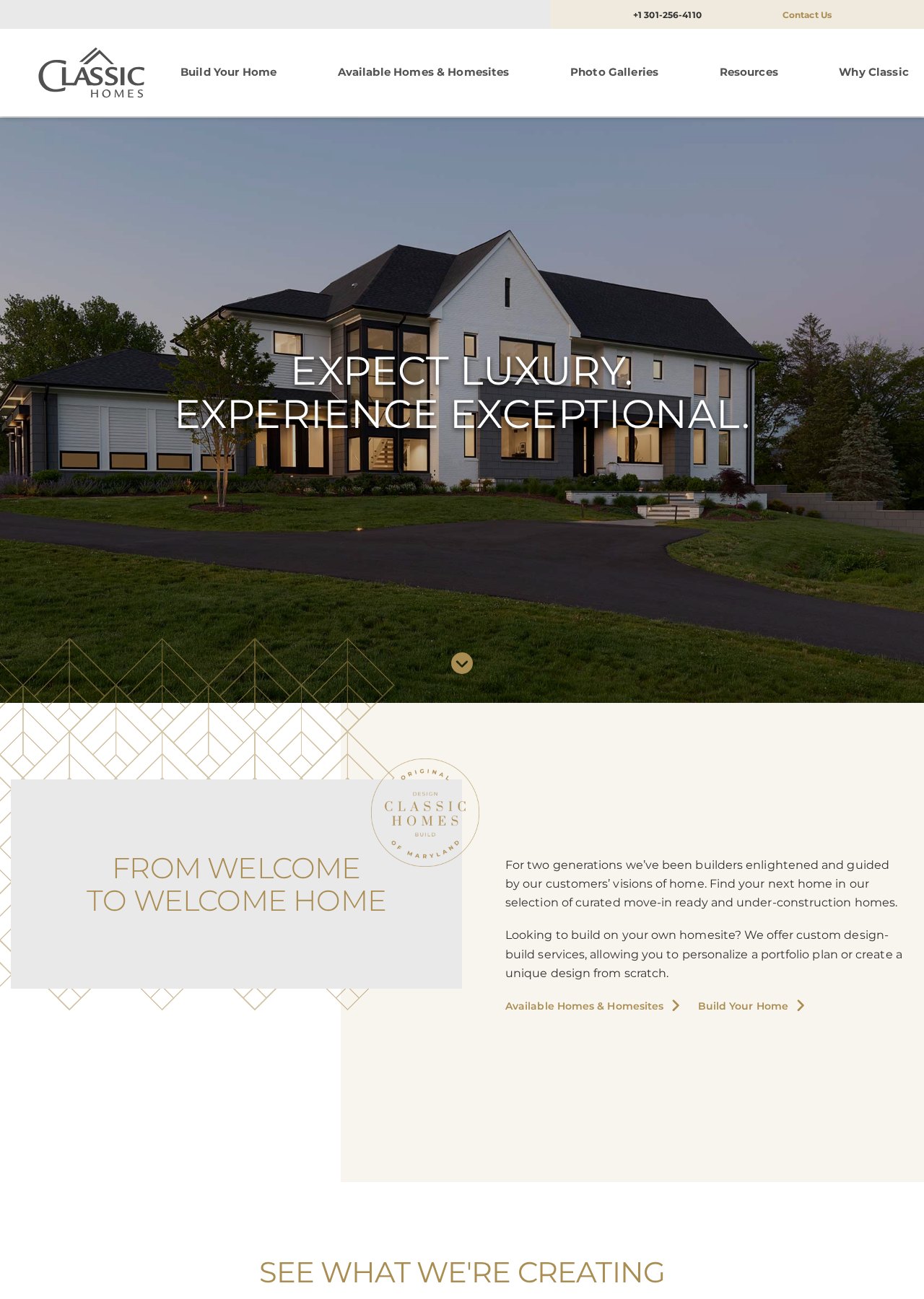 Custom home builder website