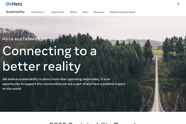 sustainability.fb.com website screenshot