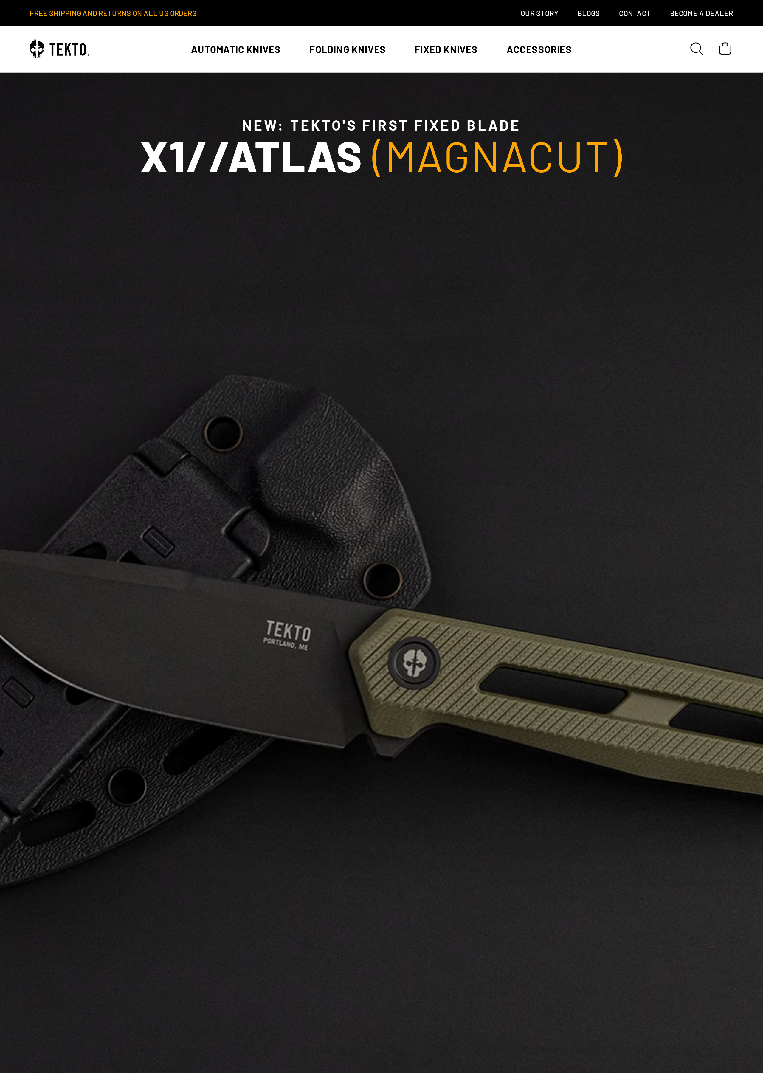 TektoKnives.com website screenshot